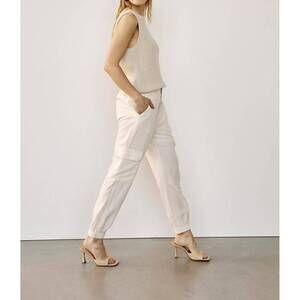 NEW WITHBLACK allison cargo pant in white